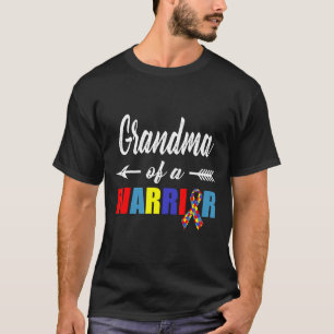 Autism-Grandma Of A Warrior Autism Grandma Awaren T-Shirt