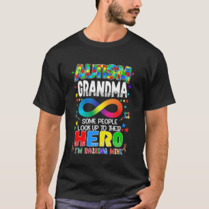 Autism Grandma Raising Hero Groovy Mother Autism A T-Shirt