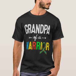 Autism-Grandpa Of A Warrior Autism Awareness Suppo T-Shirt