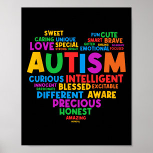 Autism Heart Autism Awareness Month Proud Autism M Poster