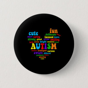 Autism Heart Autism Awareness Proud Autism Mum Gif 6 Cm Round Badge