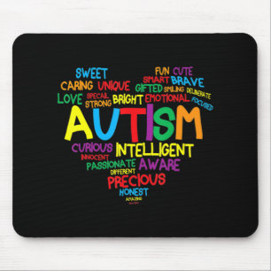 Autism Heart Autism Awareness proud Autism Mum Gif Mouse Pad