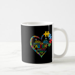 Autism Heart Autism Awareness Support Autism Long  Coffee Mug