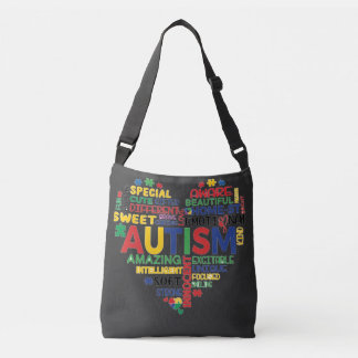 autism heart crossbody bag