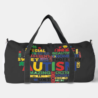 autism heart duffle bag