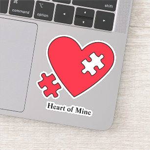 Autism Heart Puzzle Mum's Laptop Cutout Vinyl