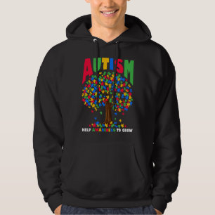 Autism Help Awareness To Grow Puzzle Tree Autism A Hoodie