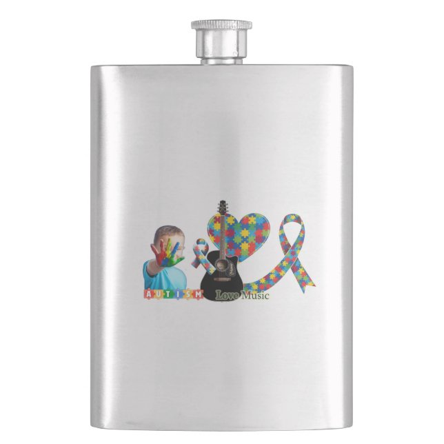 Autism Hip Flask (Front)