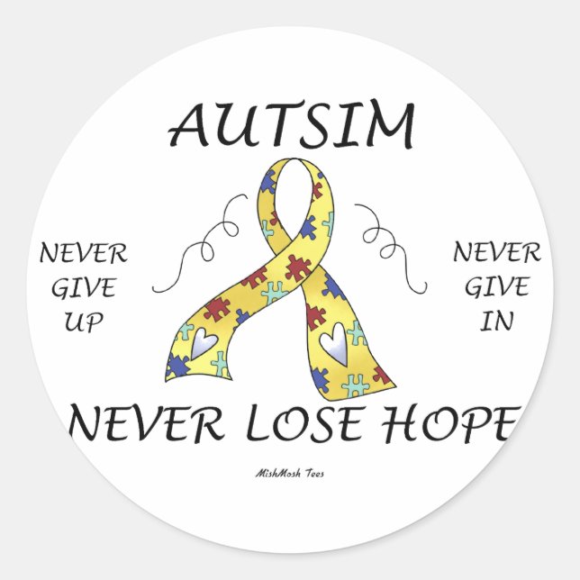 Autism Hope Classic Round Sticker (Front)