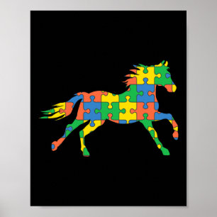 Autism Horse Disabilities Month Disabilities Aware Poster