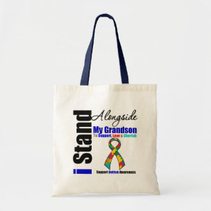 Autism I Stand Alongside My Grandson Tote Bag
