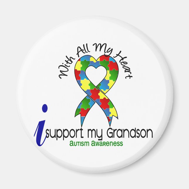 Autism I Support My Grandson Magnet (Front)