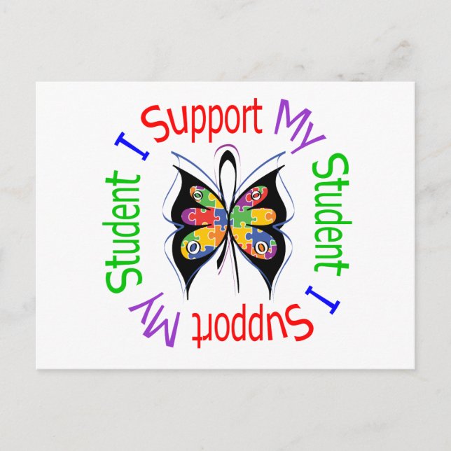 Autism I Support My Student Postcard (Front)
