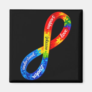 Autism infinity ribbon design a neurodiversity magnet