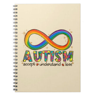 Autism Infinity Symbol Accept, Understand, Love Notebook