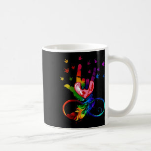 Autism Infinity Symbol Asl Hand Sign Language Teac Coffee Mug