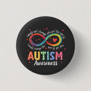 Autism Infinity Symbol Autism Awareness Month  3 Cm Round Badge
