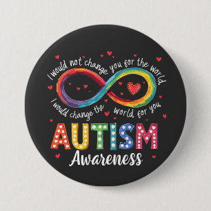 Autism Infinity Symbol Autism Awareness Month 7.5 Cm Round Badge