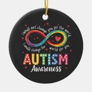 Autism Infinity Symbol Autism Awareness Month Ceramic Ornament