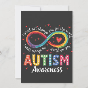 Autism Infinity Symbol Autism Awareness Month Invitation