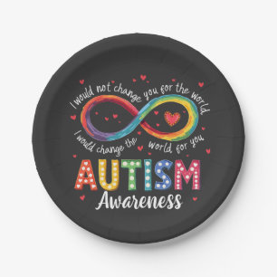 Autism Infinity Symbol Autism Awareness Month Paper Plate