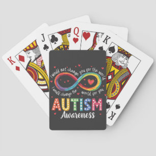 Autism Infinity Symbol Autism Awareness Month  Playing Cards