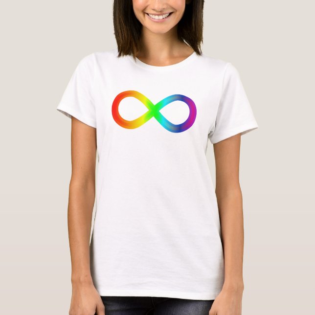 Autism Infinity Symbol Rainbow T-Shirt (Front)