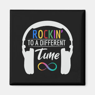 Autism Infinity Symbol Rockin To A Different Tune Magnet