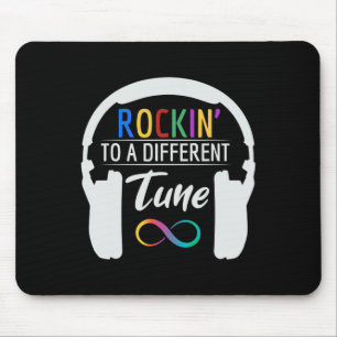 Autism Infinity Symbol Rockin To A Different Tune  Mouse Pad