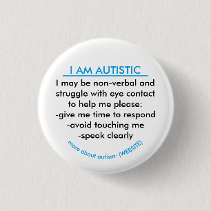Autism information badge