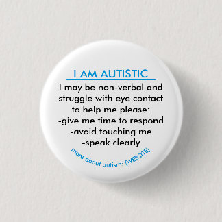 Autism information badge