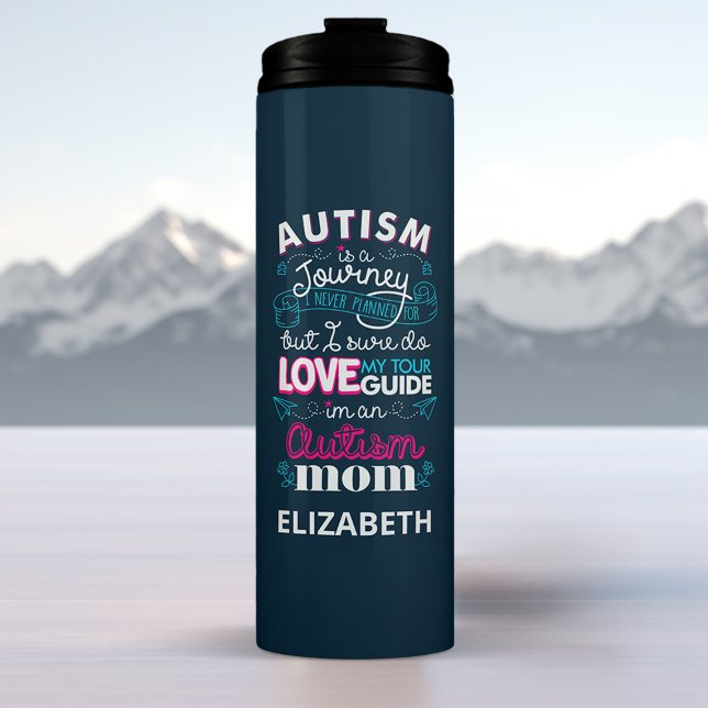 Autism Is A Journey Autism Mum Personalised Name Thermal Tumbler (Creator Uploaded)