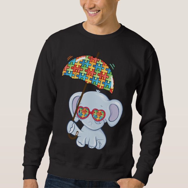 Autism is my Incredible talent Baby Elephant Autis Sweatshirt (Front)