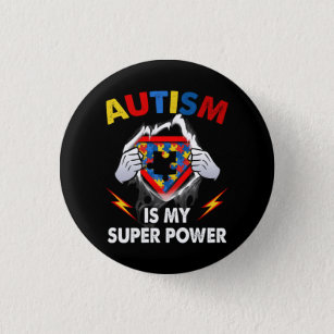 Autism is My Super Power Superhero Puzzle Autism A 3 Cm Round Badge