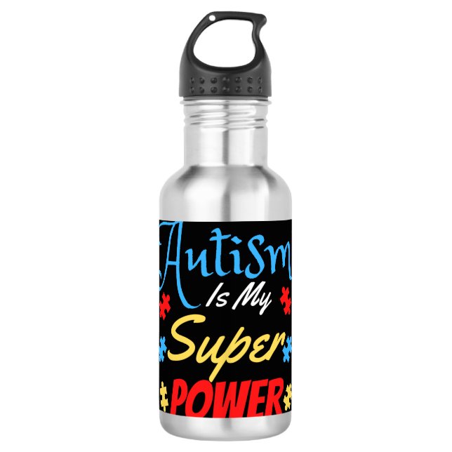 Autism Is My Superpower 710 Ml Water Bottle (Front)