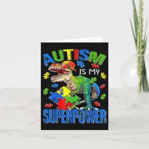 Autism Is My Superpower Autism Awareness Boys Kids Card