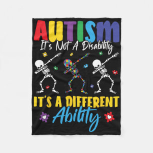 Autism Is My Superpower Dino T Rex Monster Truck K Fleece Blanket