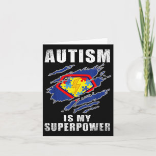 Autism Is My Superpower Superhero Autism Awareness Card