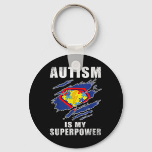 Autism Is My Superpower Superhero Autism Awareness Key Ring