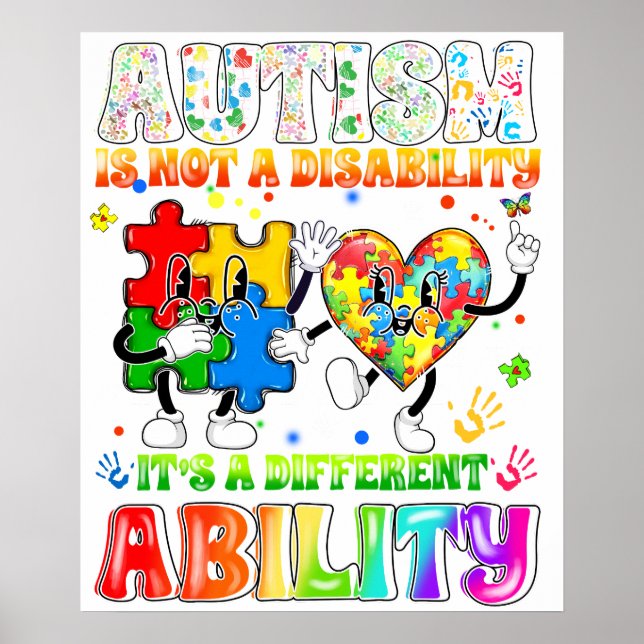 autism is not a disability it is a different abili poster (Front)