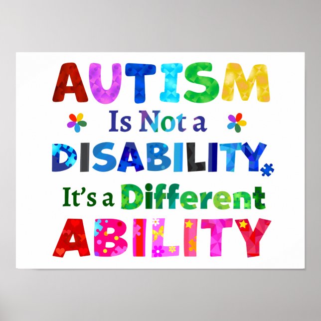 AUTISM Is Not a Disability Poster (Front)