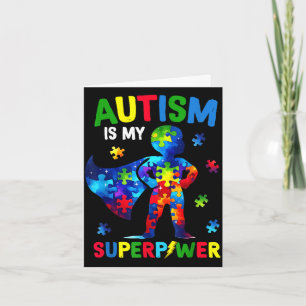 Autism is superpower autism awareness superhero card