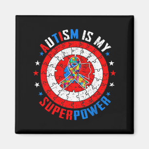 Autism is Superpower Captain Autism Awareness Magnet