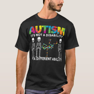Autism it's a Different Ability Skeleton Autism Gi T-Shirt