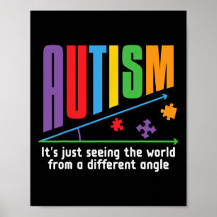Autism-it's Just Seeing The World Different Angle Poster