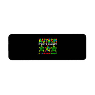 Autism Its Not A Disability Autism Awareness Return Address Label