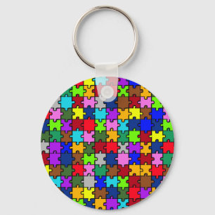 Autism jigsaw key ring