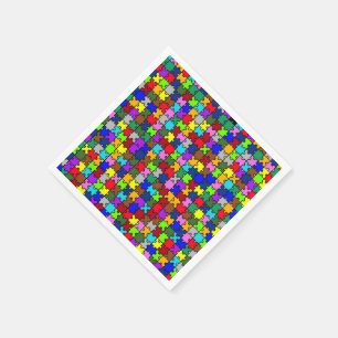 Autism jigsaw napkin