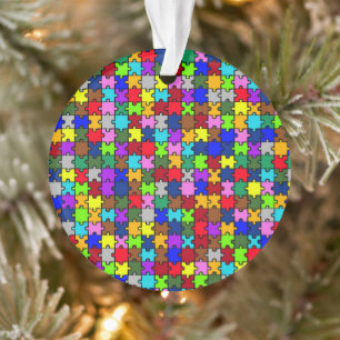 Autism jigsaw ornament
