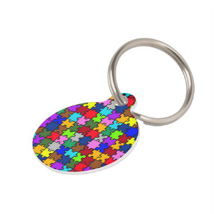 Autism jigsaw pet tag